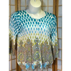 CJ Banks Sz X Colorful Cardigan